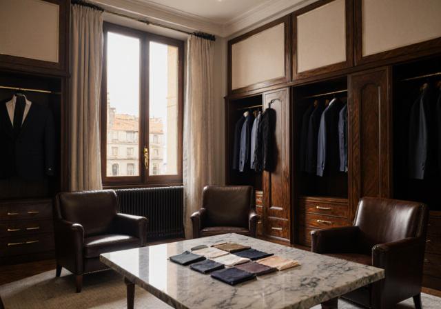 Interni dell'atelier Crepuscolo Sartoriale a Roma