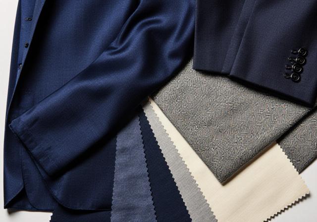 Selezione di tessuti eleganti in seta e mohair per cerimonie