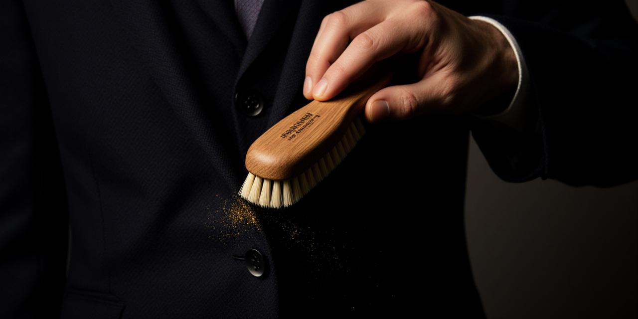 Dettaglio di un abito sartoriale spazzolato con cura