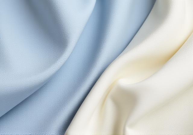Texture di tessuto fresco lana e seta in tonalità blu navy e azzurro polvere
